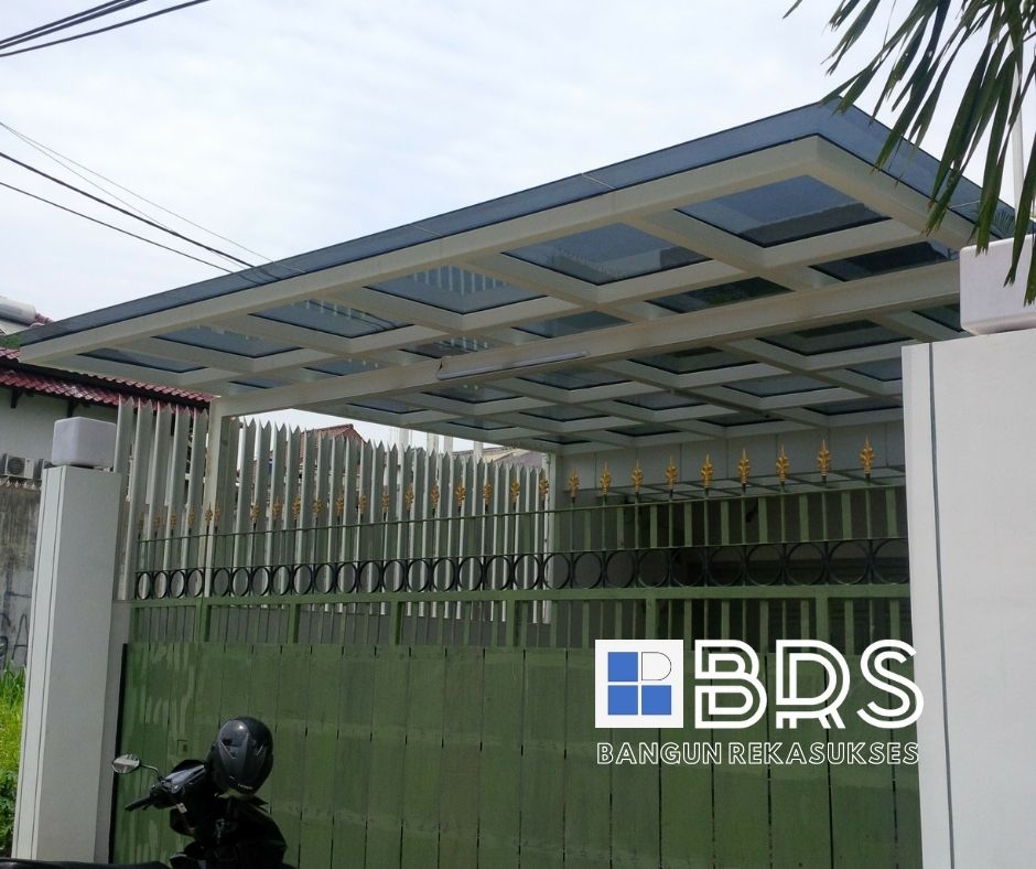 Atap Kaca Laminated Dark Gray