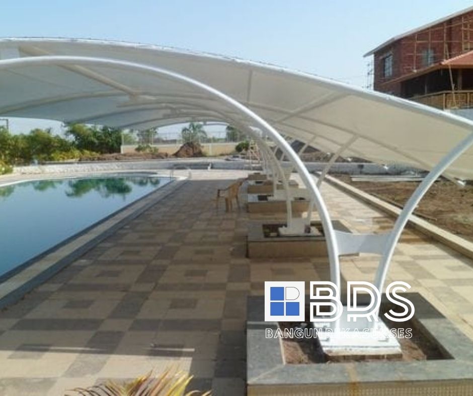 Tren Kanopi Membran 3 Atap Membran