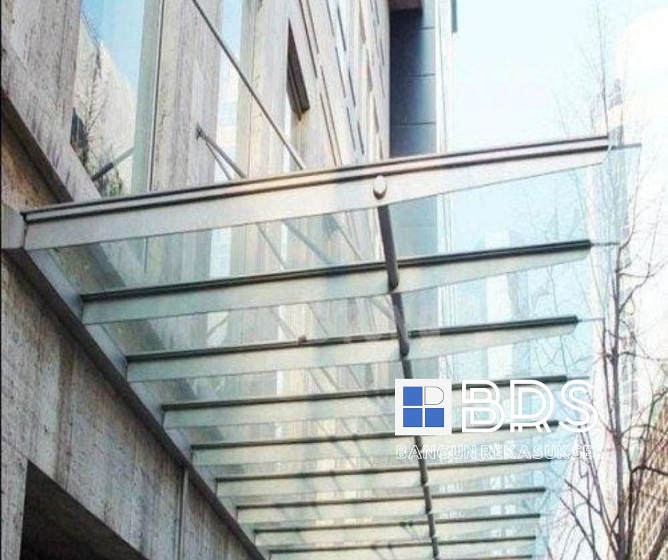 Kanopi Kaca Rangka Stainless 