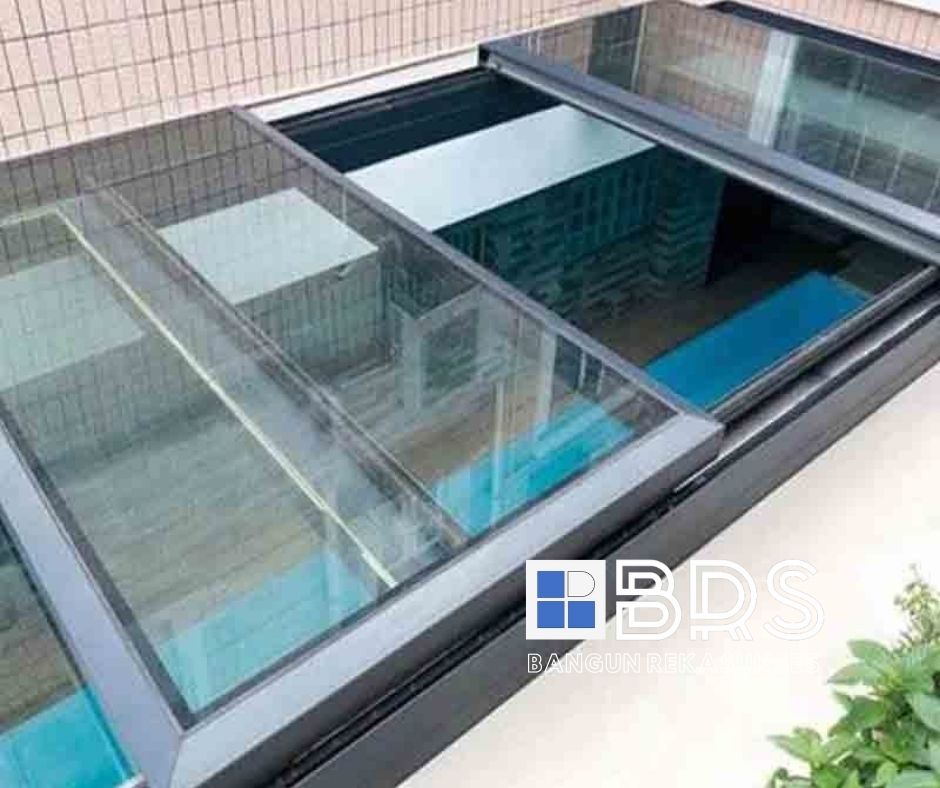 Jual Kanopi Kaca Tempered Sliding Otomatis
